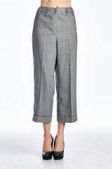 Larry Levine SPT Charcoal Stretch Capris Charcoal Capris - Tophatter Daily Deals