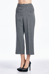 Larry Levine SPT Grey Stretch Capris Capris - Tophatter Daily Deals