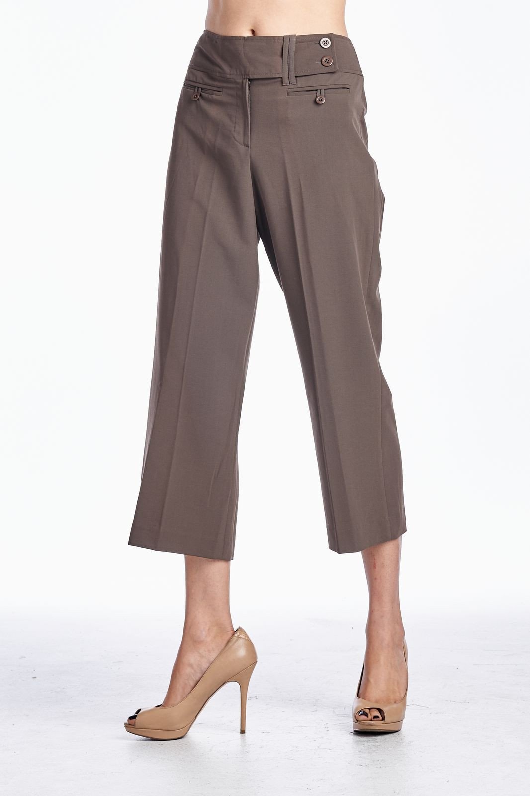 Larry Levine Career Capris Capris - Tophatter Daily Deals