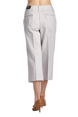 Larry Levine Front Button Stretch Capris Capris - Tophatter Daily Deals