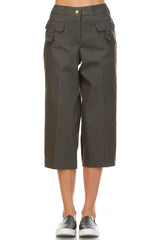 Larry Levine Stretch Capris Green Way Capris - Tophatter Daily Deals