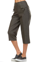 Larry Levine Stretch Capris Capris - Tophatter Daily Deals