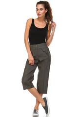 Larry Levine Stretch Capris Capris - Tophatter Daily Deals