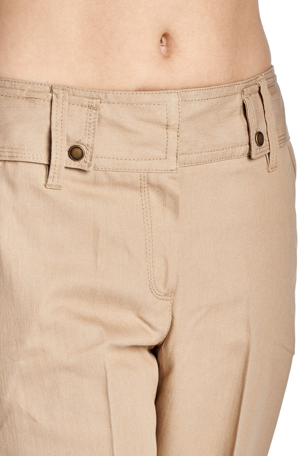 Larry Levine Safari Stretch Capris Capris - Tophatter Daily Deals