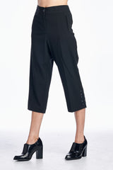 Women's Black Stretch Capris Black Capris - Tophatter Daily Deals