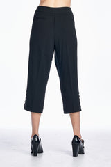 Women's Black Stretch Capris Capris - Tophatter Daily Deals