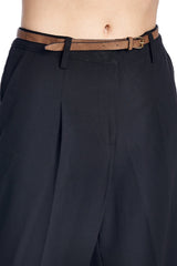 Larry Levine Stretch Pleated Trousers Capris - Tophatter Daily Deals