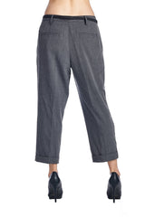 Larry Levine Stretch Pleated Trousers Capris - Tophatter Daily Deals