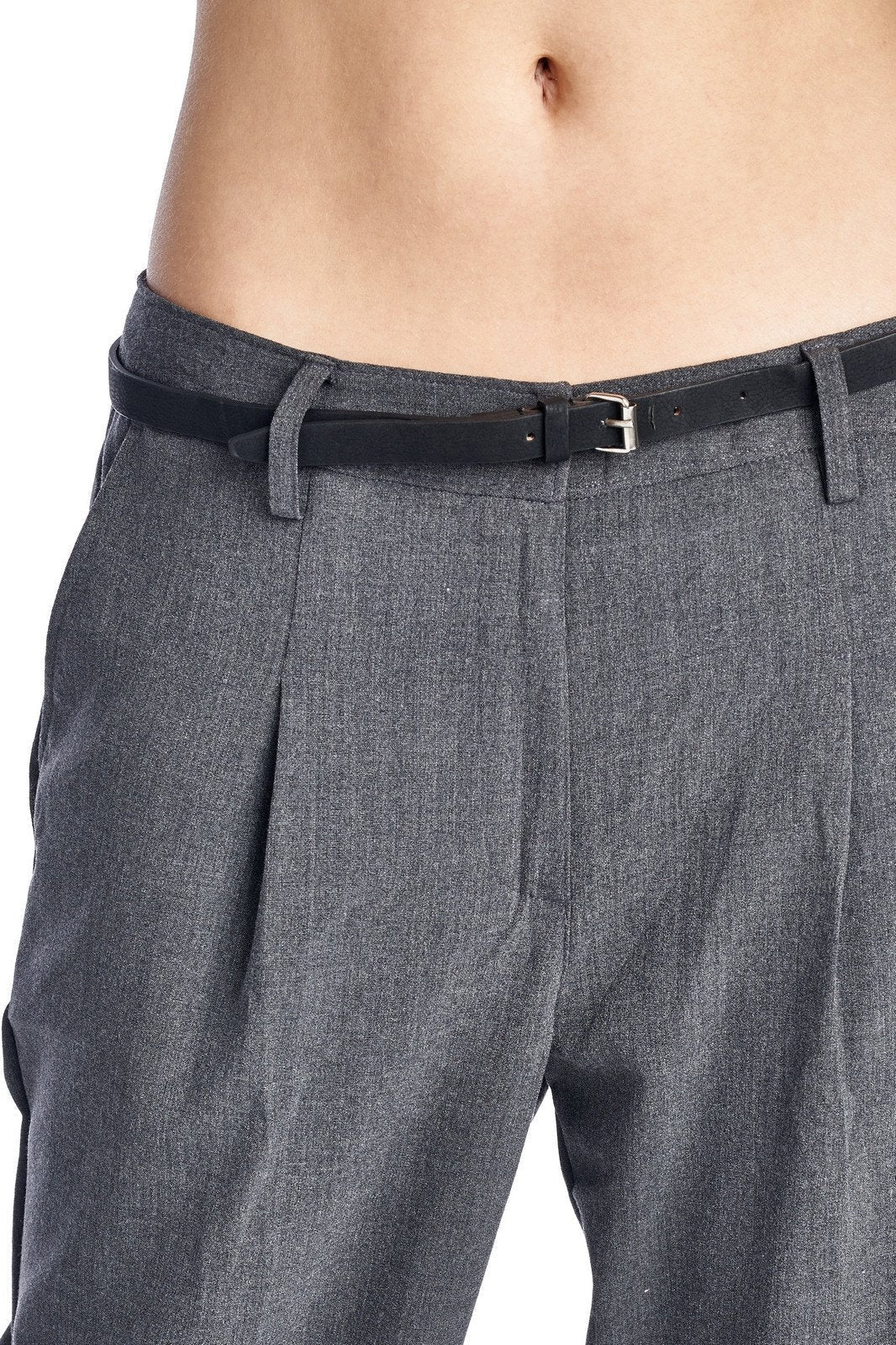 Larry Levine Stretch Pleated Trousers Capris - Tophatter Daily Deals