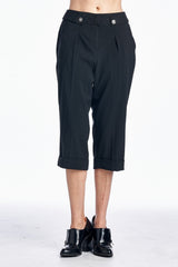Larry Levine Capris Black Capris - Tophatter Daily Deals