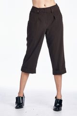 Larry Levine Capris Chocolate 1 Capris - Tophatter Daily Deals