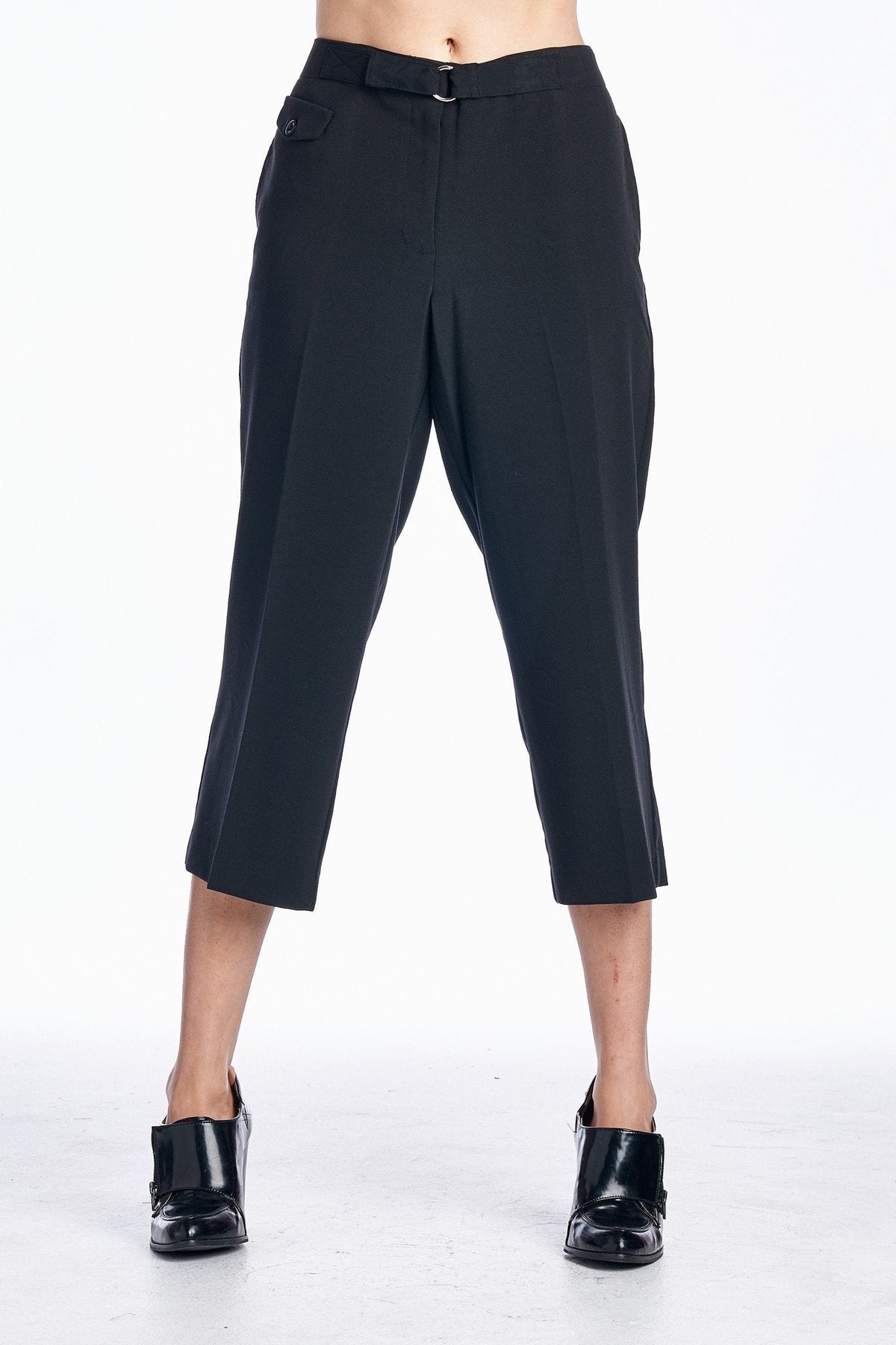 Larry Levine Capris Black Capris - Tophatter Daily Deals