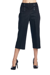 Larry Levine Stretch Capris Black Capris - Tophatter Daily Deals