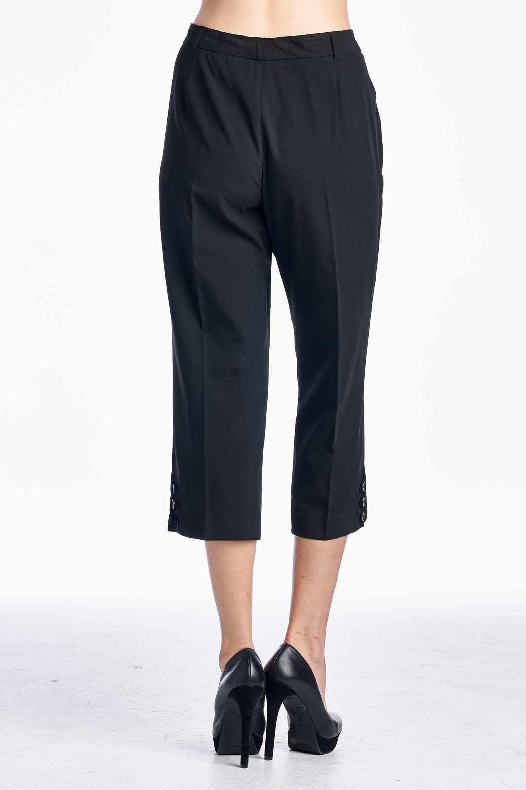 Larry Levine Sleek & Slim Capris Capris - Tophatter Daily Deals