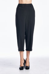 Women's Black Sleek & Slim Capris Black Capris - Tophatter Daily Deals