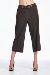 Larry Levine Capris Chocolate 1 Capris - Tophatter Daily Deals