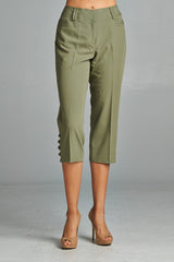 Larry Levine Sleek & Slim Capris Capris - Tophatter Daily Deals