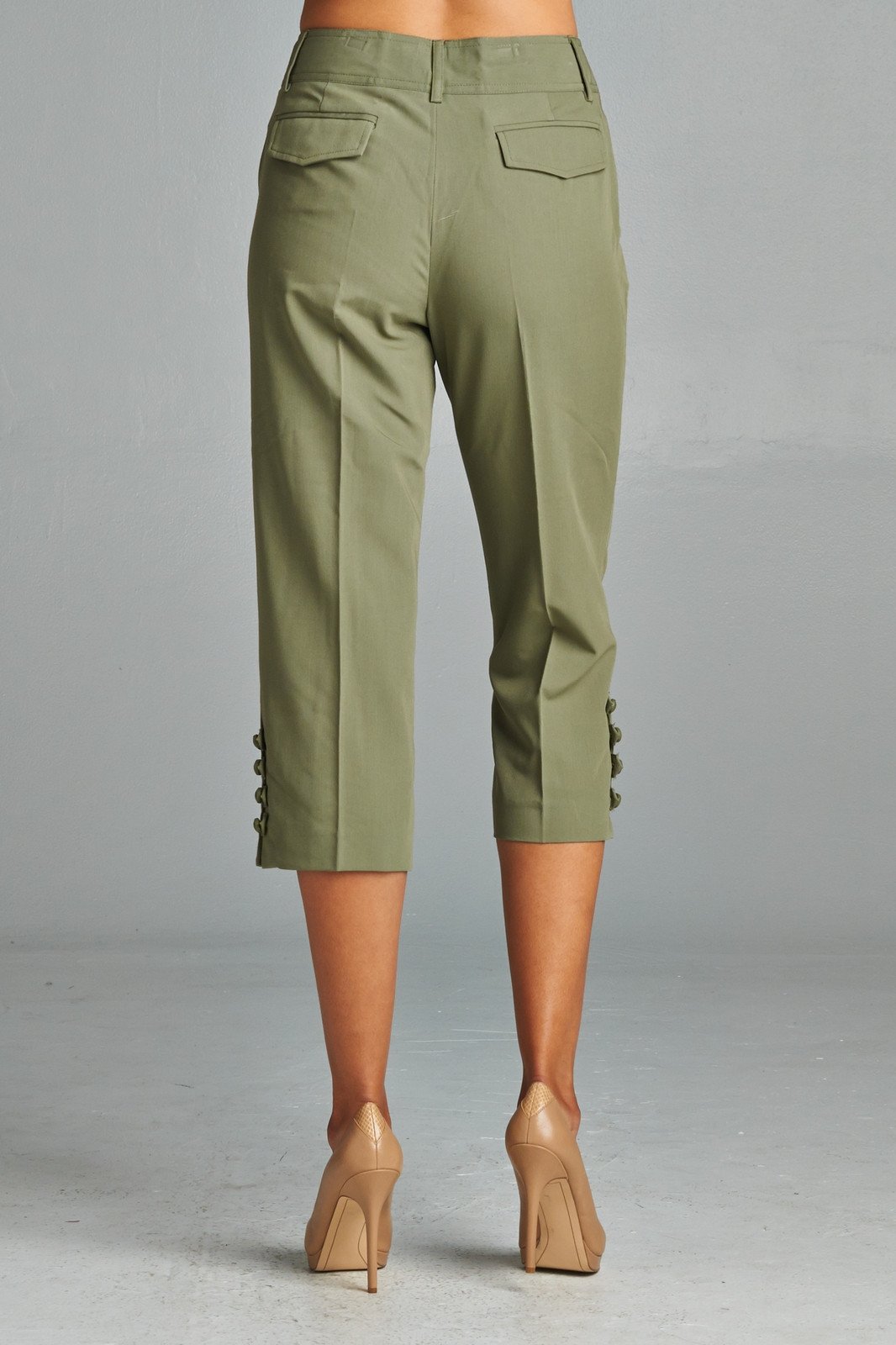 Larry Levine Sleek & Slim Capris Capris - Tophatter Daily Deals