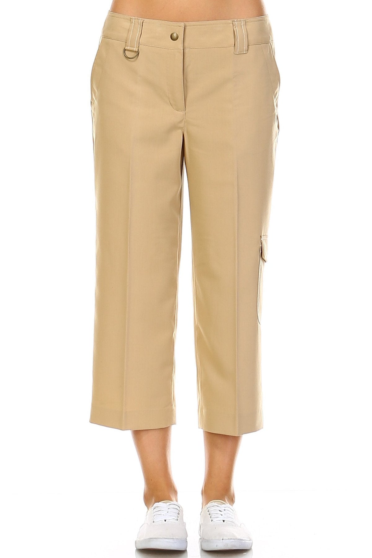 Larry Levine Capris Straw Capris - Tophatter Daily Deals
