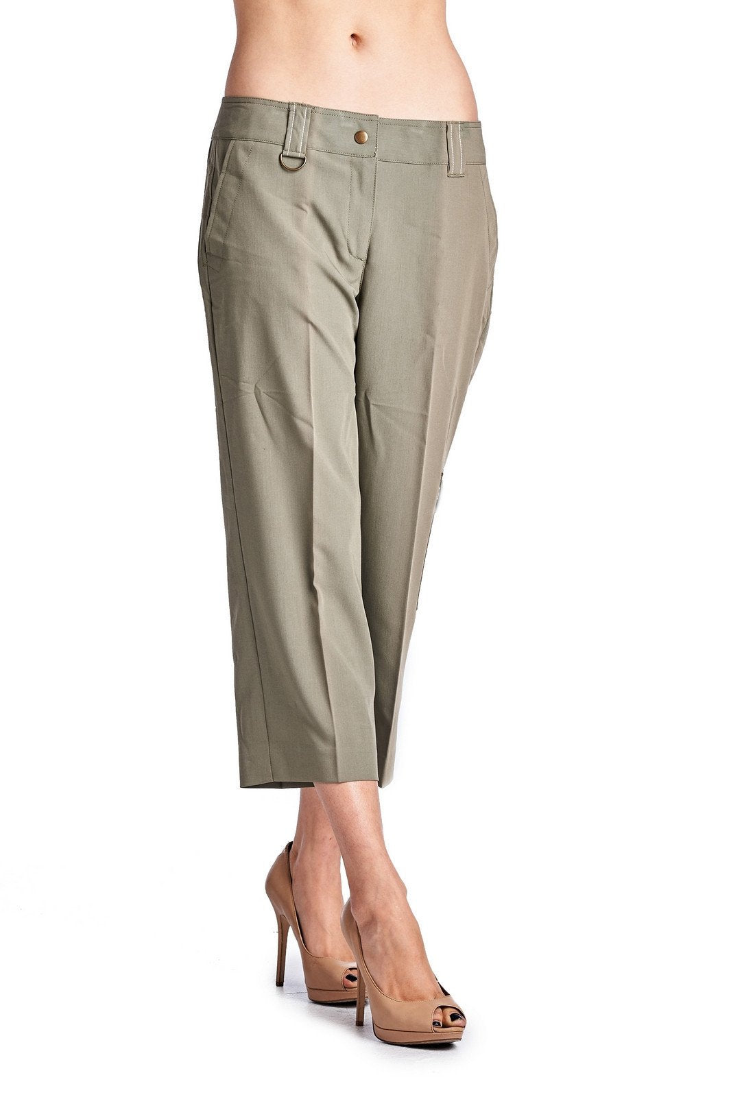 Larry Levine Capris Seaweed Capris - Tophatter Daily Deals