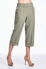 Larry Levine Stretch Capris Capris - Tophatter Daily Deals
