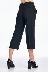 Larry Levine Stretch Capris with Belt Capris - Tophatter Daily Deals