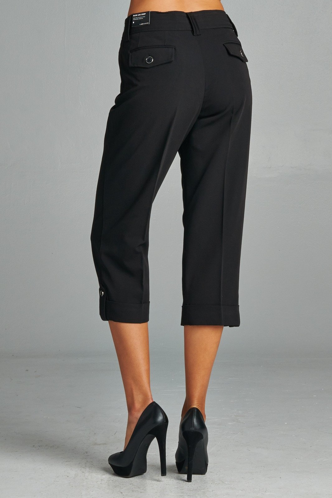 Women's Capris with Cuffed Hem Capris - Tophatter Daily Deals
