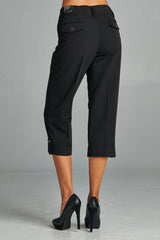 Women's Capris with Cuffed Hem Capris - Tophatter Daily Deals