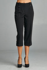 Women's Capris with Cuffed Hem Capris - Tophatter Daily Deals