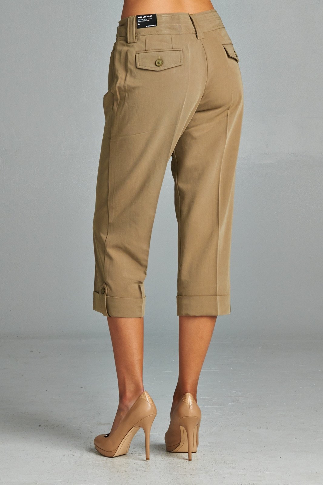 Women's Capris with Cuffed Hem Capris - Tophatter Daily Deals