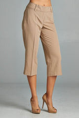 Larry Levine Capris With Straight Hem J. Khaki Capris - Tophatter Daily Deals