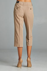 Larry Levine Capris With Straight Hem Capris - Tophatter Daily Deals