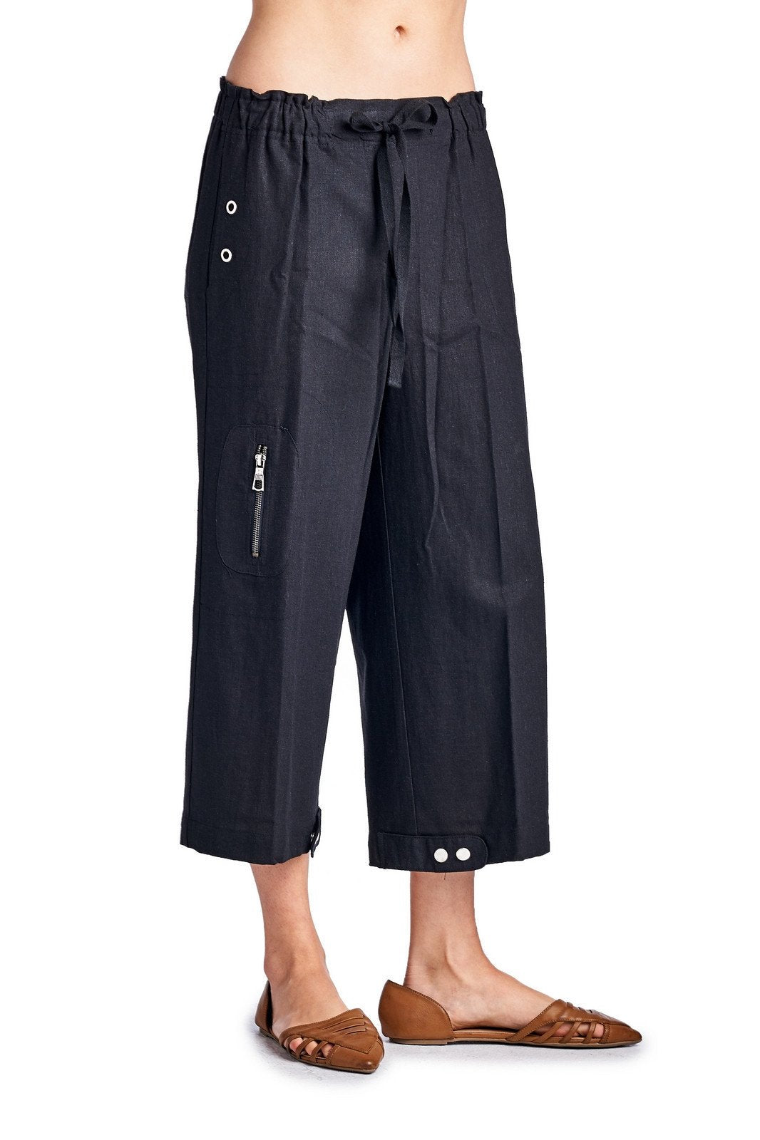 Larry Levine Linen Capris Capris - Tophatter Daily Deals