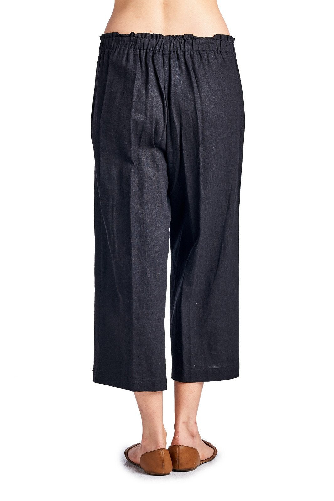 Larry Levine Linen Capris Capris - Tophatter Daily Deals