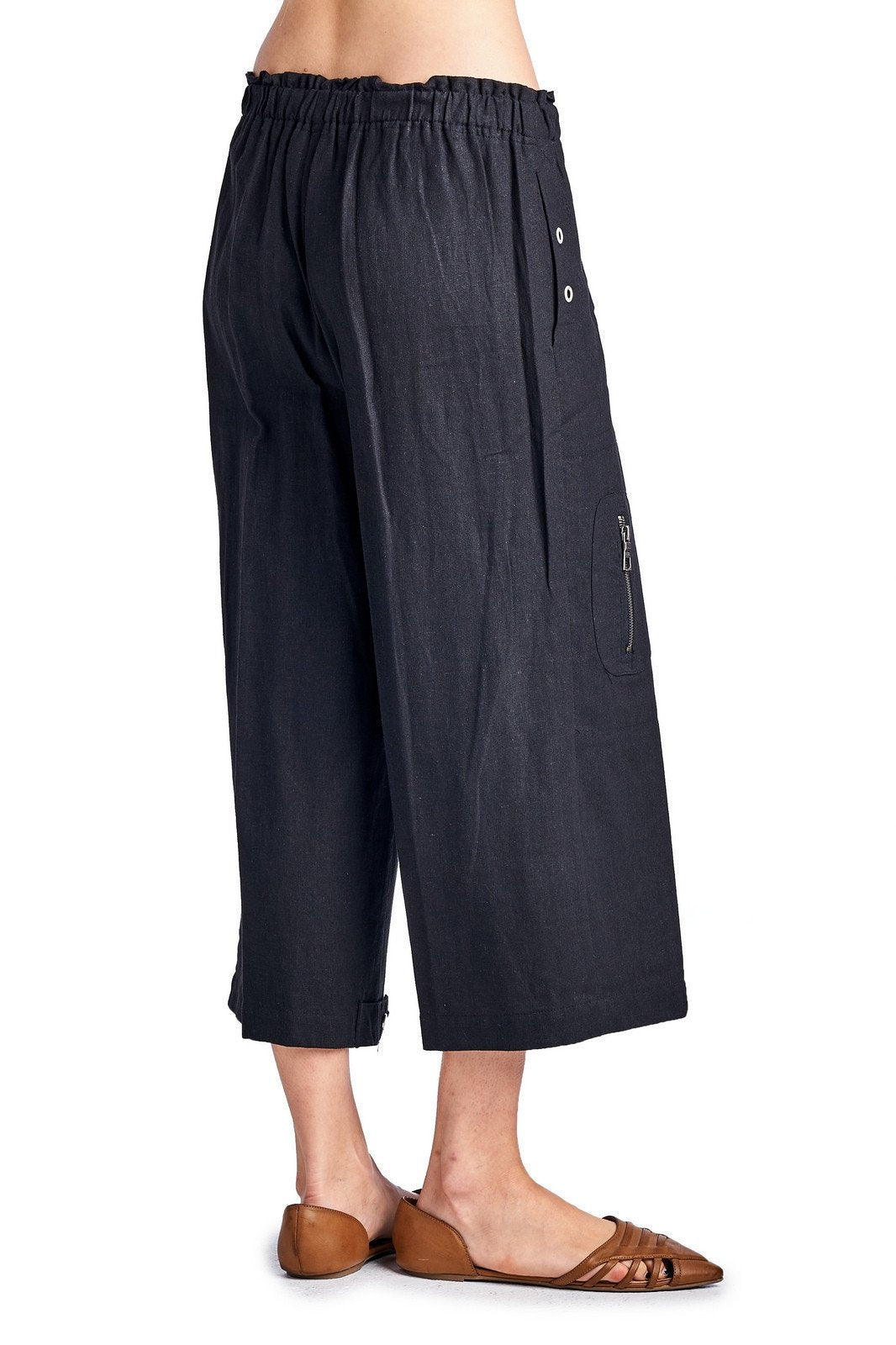 Larry Levine Linen Capris Capris - Tophatter Daily Deals
