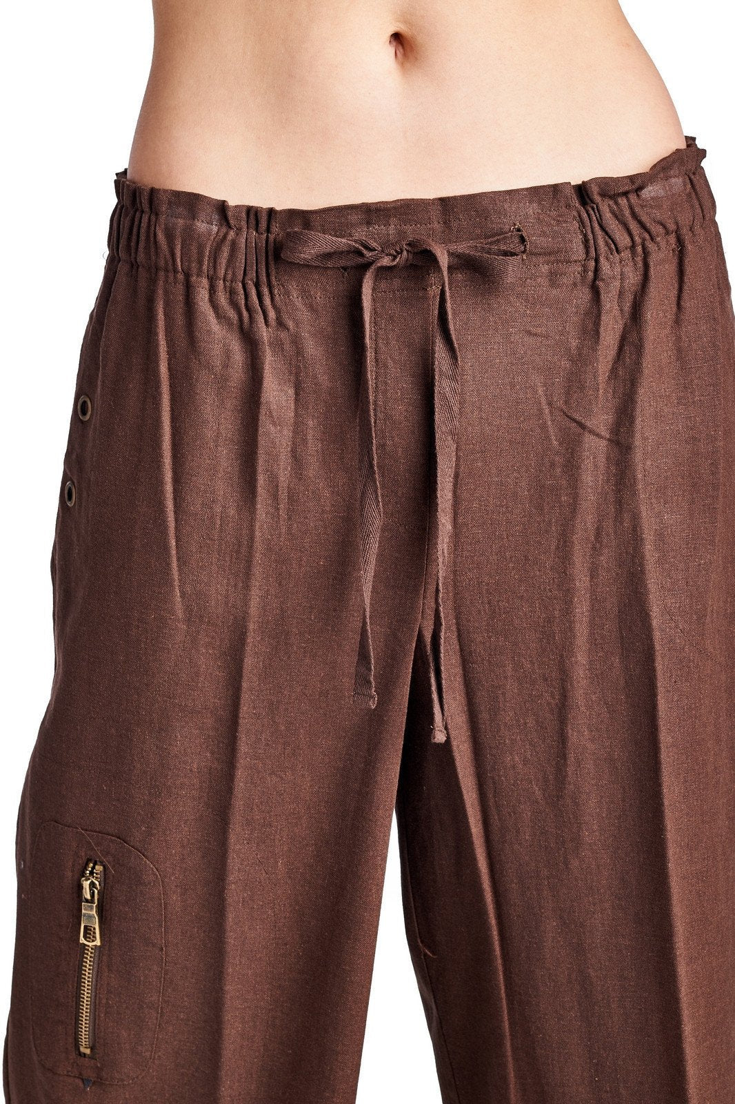 Larry Levine Linen Capris Capris - Tophatter Daily Deals
