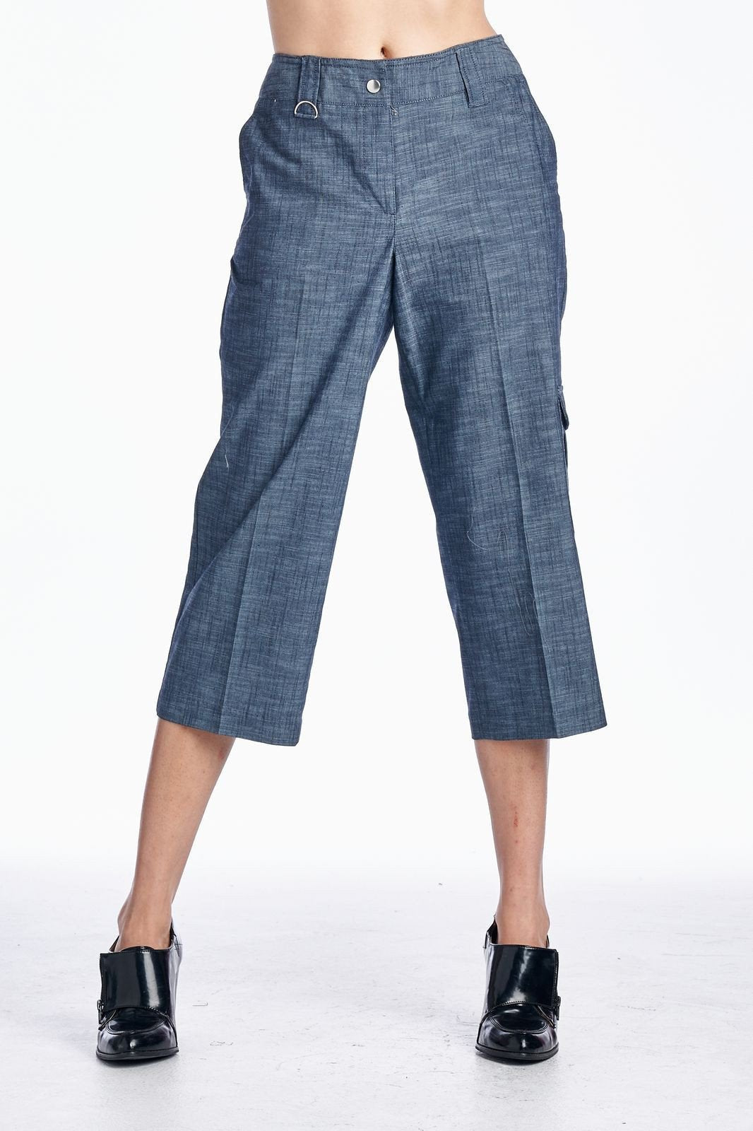 Larry Levine Capris Dark Navy 12 Capris - Tophatter Daily Deals