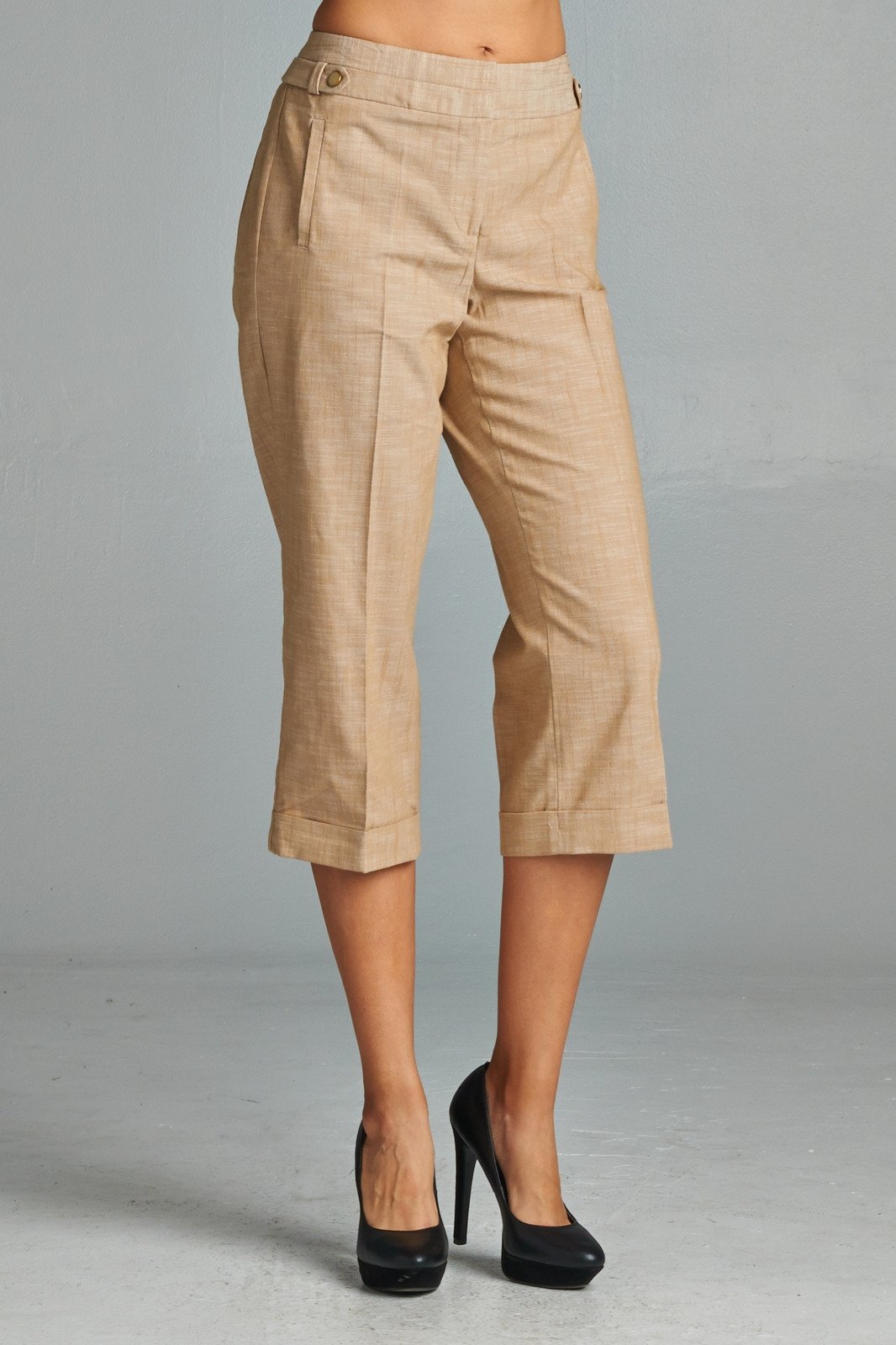 Women's Linen Capris Safari Capris - Tophatter Daily Deals