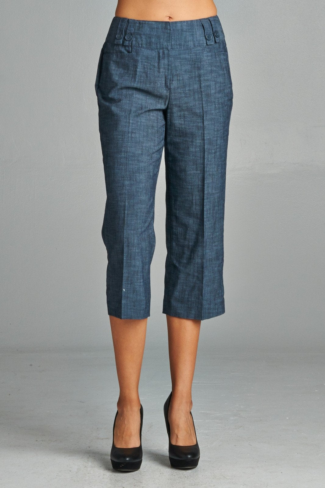 Women's Dark Navy Capris Capris - Tophatter Daily Deals