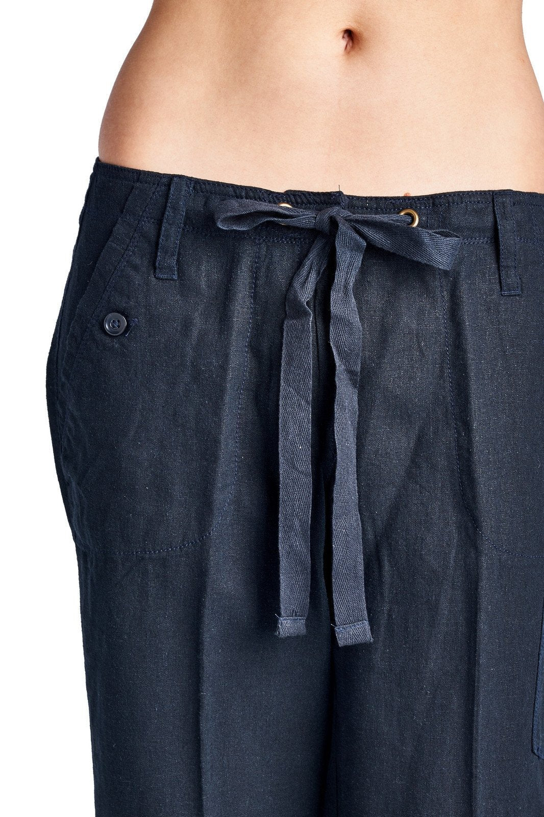 Larry Levine Linen Capris Capris - Tophatter Daily Deals