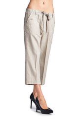 Larry Levine Linen Capris Capris - Tophatter Daily Deals