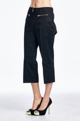 Larry Levine Front Zipper Capris Capris - Tophatter Daily Deals