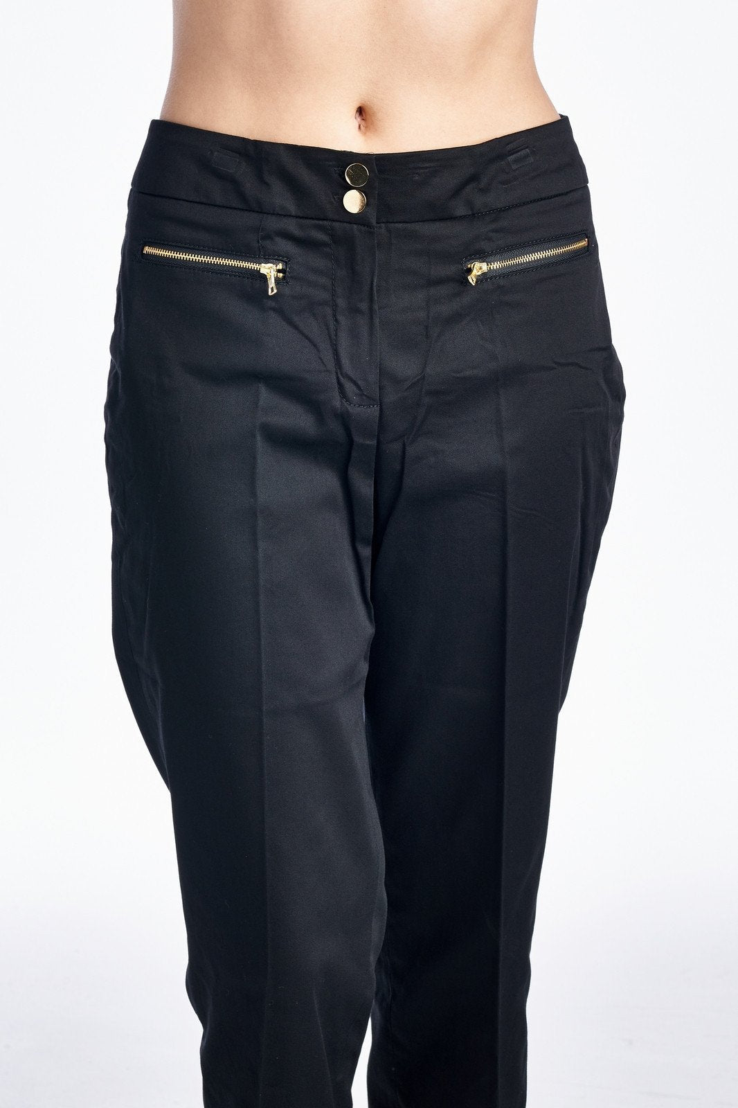 Larry Levine Front Zipper Capris Capris - Tophatter Daily Deals