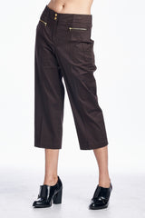 Larry Levine Front Zipper Capris Capris - Tophatter Daily Deals