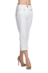 Larry Levine Front Zipper Capris Capris - Tophatter Daily Deals
