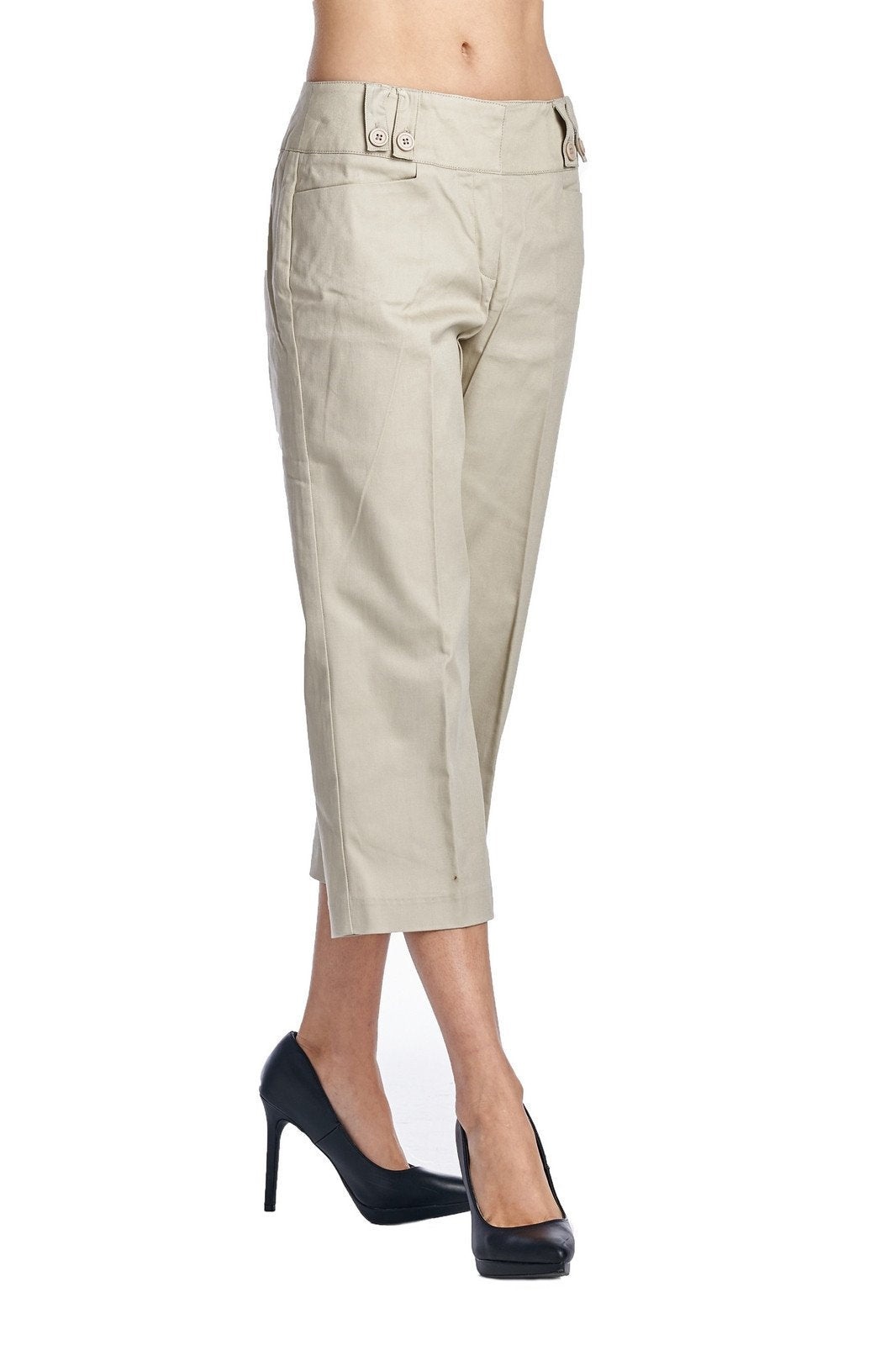 Larry Levine Stretch Capris Capris - Tophatter Daily Deals