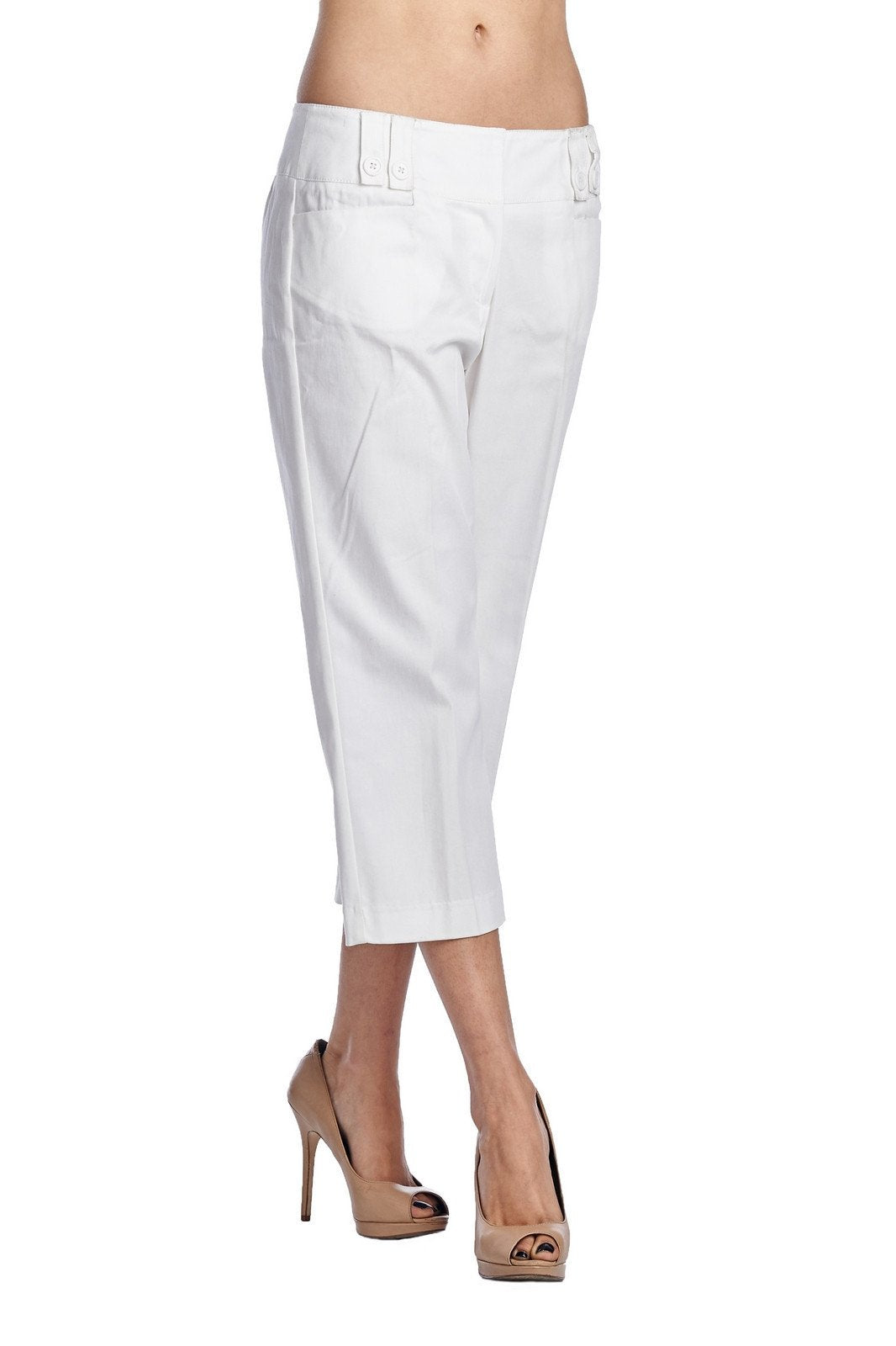 Larry Levine Stretch Capris Capris - Tophatter Daily Deals