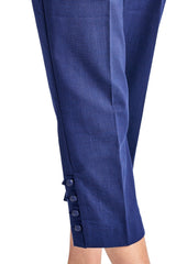 Larry Levine Ocean Blue Stretch Capris Capris - Tophatter Daily Deals