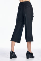 Larry Levine Capris with Tonal Embroider at Hem Capris - Tophatter Daily Deals