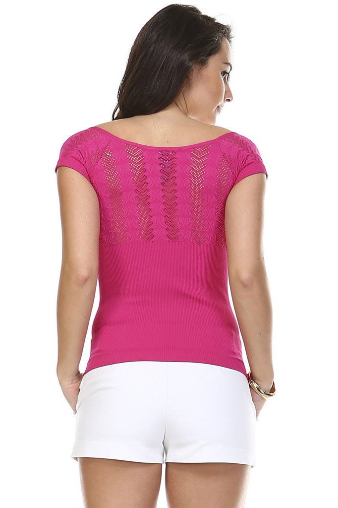 Women's Textured Knit Stretch Cap Sleeve Top Tops - Tophatter Daily Deals